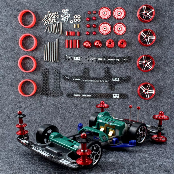 1Set MA/AR/S1/S2 Chassis Modification Kits Faucet and Pteris Assemly Kit FM Aluminum Alloy for Tamiya Mini 4WD Car Parts DIY