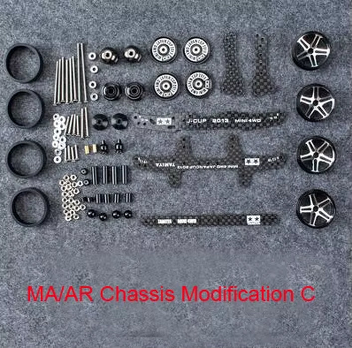 1Set MA/AR/S1/S2 Chassis Modification Kits Faucet and Pteris Assemly Kit FM Aluminum Alloy for Tamiya Mini 4WD Car Parts DIY