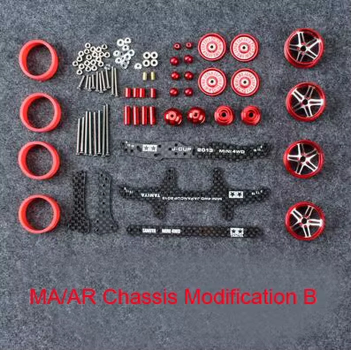 1Set MA/AR/S1/S2 Chassis Modification Kits Faucet and Pteris Assemly Kit FM Aluminum Alloy for Tamiya Mini 4WD Car Parts DIY