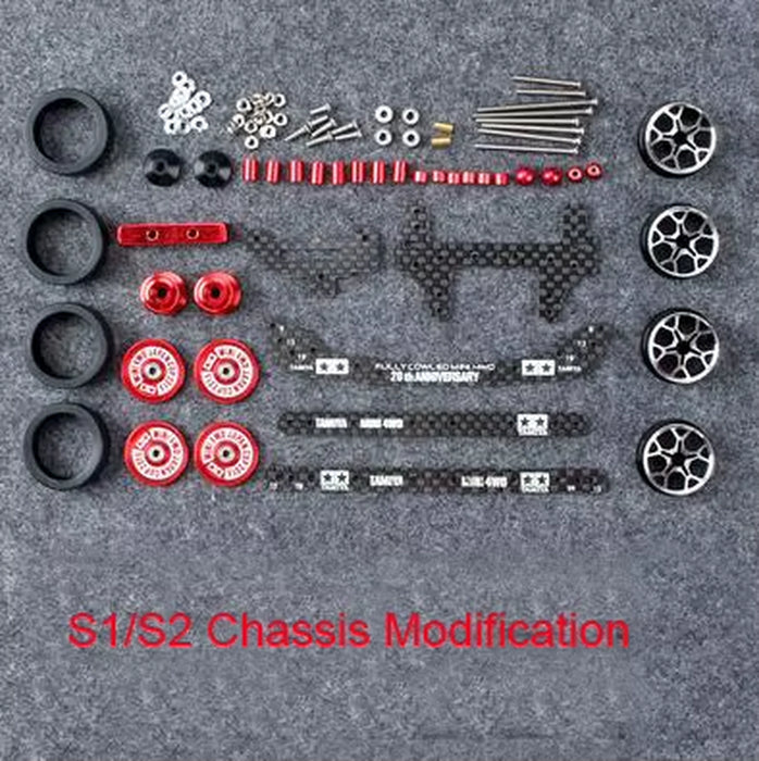 1Set MA/AR/S1/S2 Chassis Modification Kits Faucet and Pteris Assemly Kit FM Aluminum Alloy for Tamiya Mini 4WD Car Parts DIY